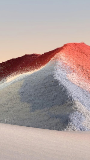 Abstract landscape with red and blue dunes