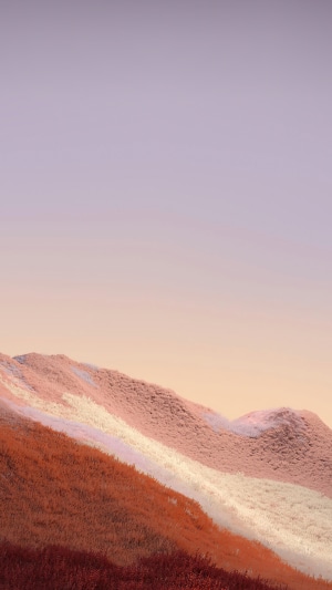 Abstract landscape with rolling hills and gradient sky