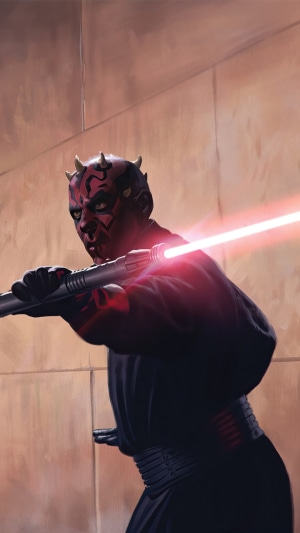 Darth Maul from Star Wars with a Lightsaber