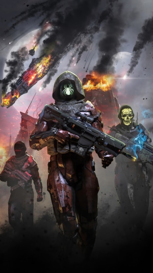 Soldiers in Sci-Fi Armor in Combat