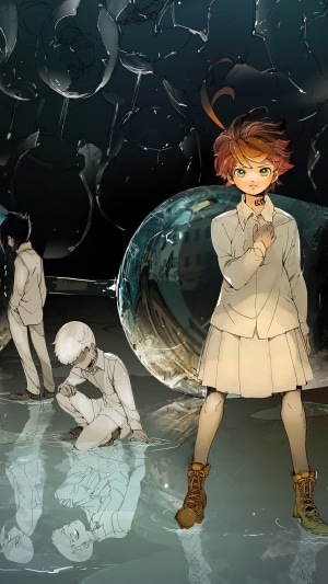 Emma, Ray, and Norman from The Promised Neverland