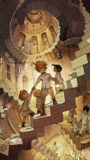 Emma and children from The Promised Neverland