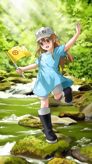 Platelet from Cells at Work! in a forest stream