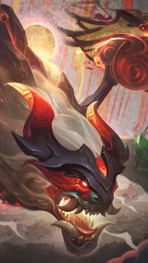 Cho'Gath from League of Legends Shan Hai Scrolls Splash Art
