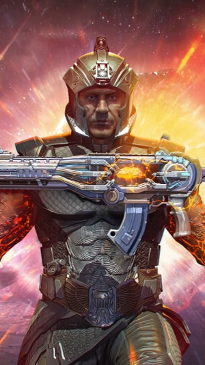 Soldier with futuristic weapon in Call of Duty Mobile