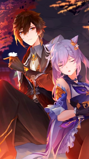 Zhongli and Keqing from Genshin Impact
