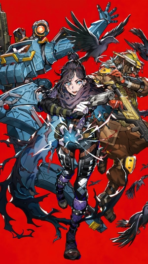 Wraith, Pathfinder, and Bloodhound from Apex Legends