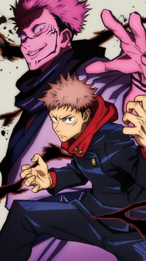 Yuji Itadori and Sukuna from Jujutsu Kaisen