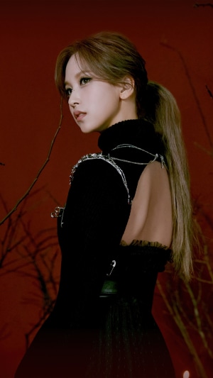 Myoui Mina from TWICE in Black Dress