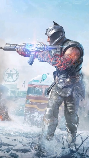 Soldier with glowing weapon in Call of Duty Mobile