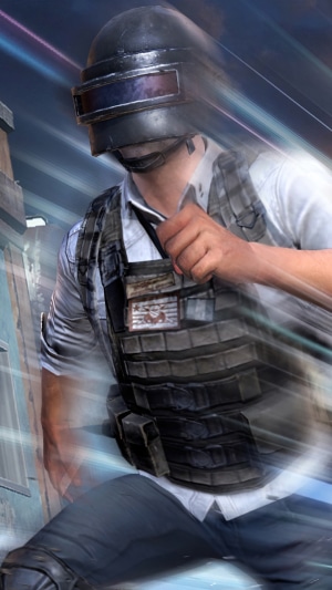 Player from PUBG wearing a helmet and vest