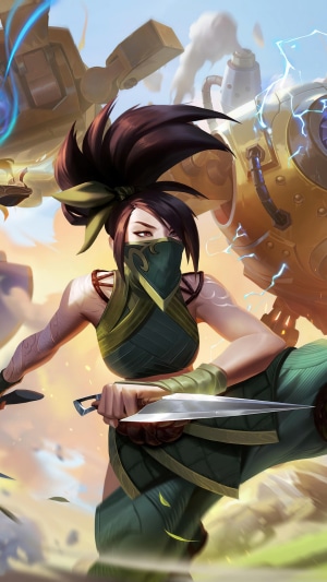 Akali from League of Legends in Wild Rift