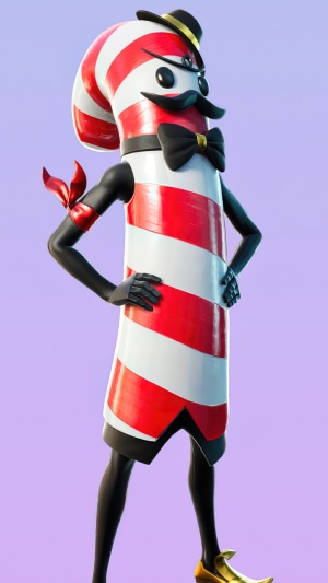 Candy Cane character from Fortnite