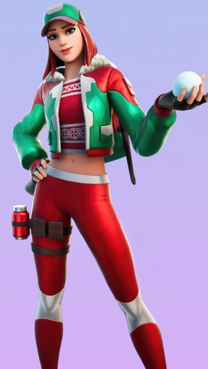 Fortnite character with snowball
