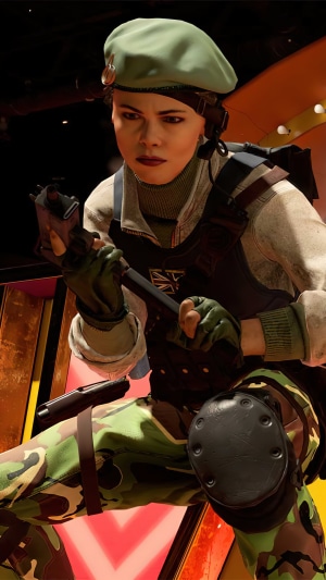 Call of Duty Black Ops Cold War character with gun