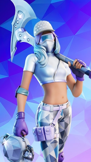 Fortnite character with pickaxe and backpack