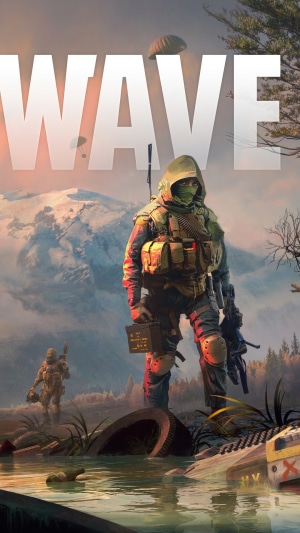 Soldiers in a post-apocalyptic landscape with "WAVE" text
