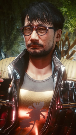 Hideo Kojima in Cyberpunk 2077