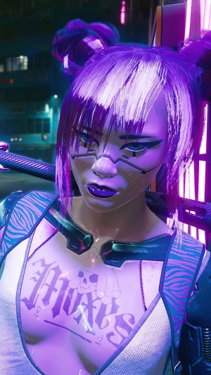Moxes girl from Cyberpunk 2077