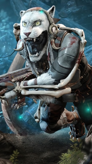 Call of Duty Mobile character with cybernetic enhancements
