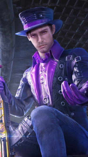 Man in purple suit and hat from PUBG Mobile