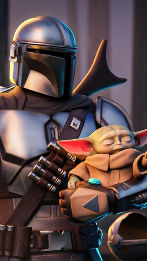 The Mandalorian and Grogu from Fortnite