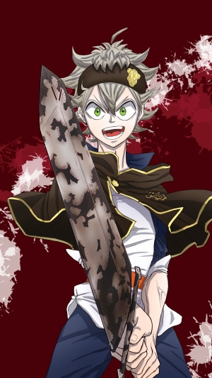Asta from Black Clover holding his sword