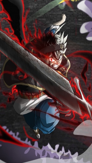 Asta from Black Clover with a large sword