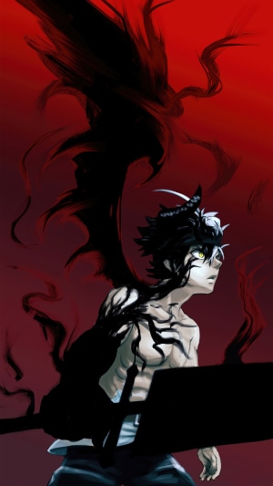 Asta from Black Clover with demon form