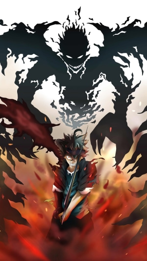 Asta from Black Clover with a Demon