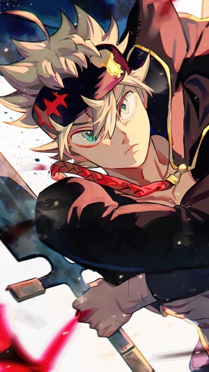 Asta from Black Clover holding his sword