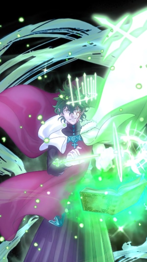 Yuno from Black Clover Magic Battle Scene
