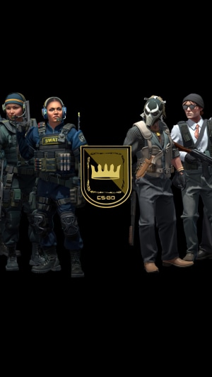 Counter-Strike: Global Offensive characters with CS: GO emblem