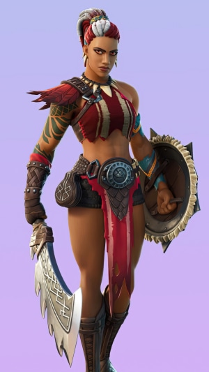 Fortnite Warrior with Axe and Shield