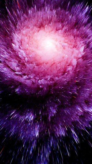Abstract cosmic explosion of pink and purple light