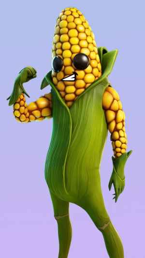 Corn character from Fortnite