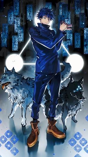 Megumi Fushiguro with Divine Dogs from Jujutsu Kaisen