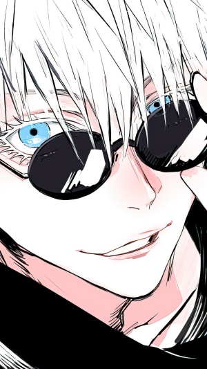 Satoru Gojo from Jujutsu Kaisen wearing sunglasses