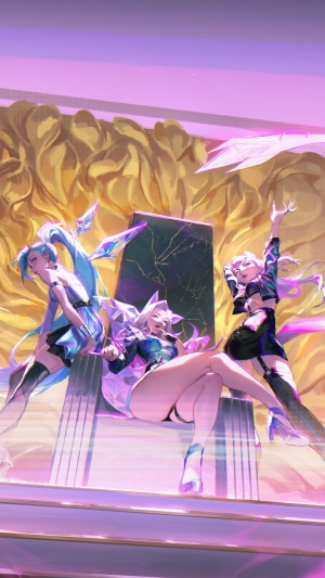 kda, more, akali, seraphine, kaisa, evelynn, ahri, lol, league of