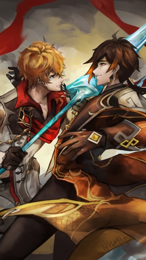 Childe and Zhongli from Genshin Impact