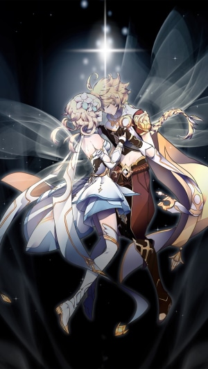 Aether and Lumine from Genshin Impact