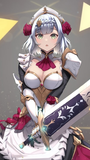 Noelle from Genshin Impact holding a sword