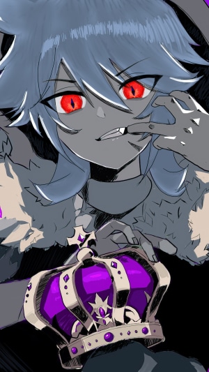 Razor from Genshin Impact with a crown