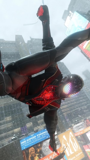 Marvel's Spider-Man: Miles Morales in a snowy city
