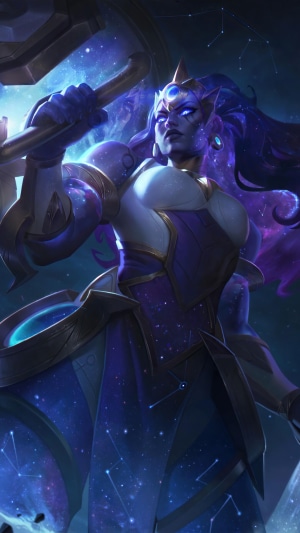 Illaoi from League of Legends Cosmic Splash Art