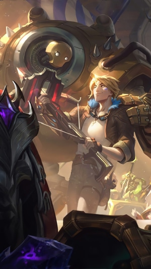 Ezreal and Blitzcrank from League of Legends