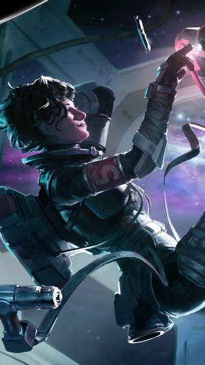 Horizon from Apex Legends in space