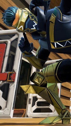 Octane from Apex Legends in a stylized outfit