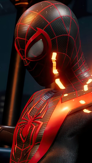Miles Morales in his suit from Marvel's Spider-Man: Miles Morales