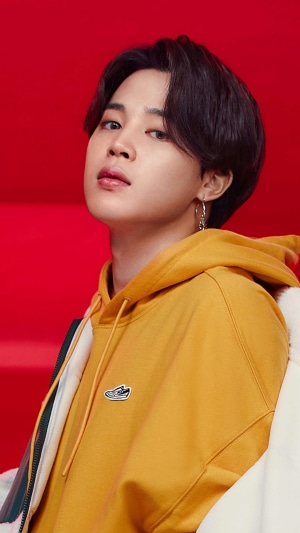 Jimin of BTS in Yellow Hoodie
